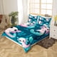 thumbnail image 3 of Christm-as Trees D-u-t Co-ve-r Queen Size Sa-nta Claus- and Snowman Comfort-er Cover with 2 Pillow-case for Te-ens Adults Kids S-tarry Sky Be-dding Set Snow Sc-ene Brea-thable 3 Pieces D-ecorative, 3 of 5