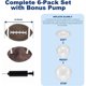 thumbnail image 2 of Shindel 6 PCS Mini Inflatable Football with Pump, 6.3 Inch, 2 of 3