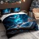 thumbnail image 1 of Owl Train and Castle Winter Fantasy Story Journey Design Innovative Cartoon Duvet Cover for Single/Double Bed 1 Duvet Cover + 1/2 Pillowcases Soft Light Beige-F, 1 of 1