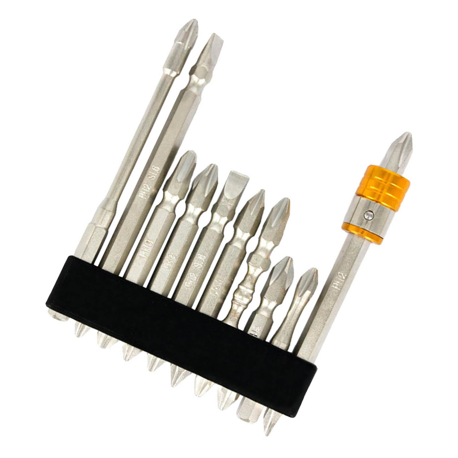 Magideal - Juego De Puntas De Destornillador De Doble Cabeza, Extractor De Tornillos Antideslizante Herramientas Manuales Puntas De Destornillador Magnéticas Pun 11 Piezas