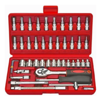 Genérico - Juego De Herramientas Mecánicas Dados Llaves Acero 46 Pcs