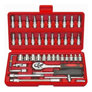 Genérico - Juego De Herramientas Mecánicas Dados Llaves Acero 46 Pcs