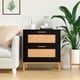 thumbnail image 2 of Velador Moderno Mesa De Noche Black Con Rattan, 2 of 3