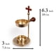thumbnail image 3 of Quemador de incienso Christian Cross Gold, diseño ajustable, 3 of 9