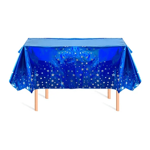 Genérico - Mantel Plástico Tornasol Estrellas Cumpleaños