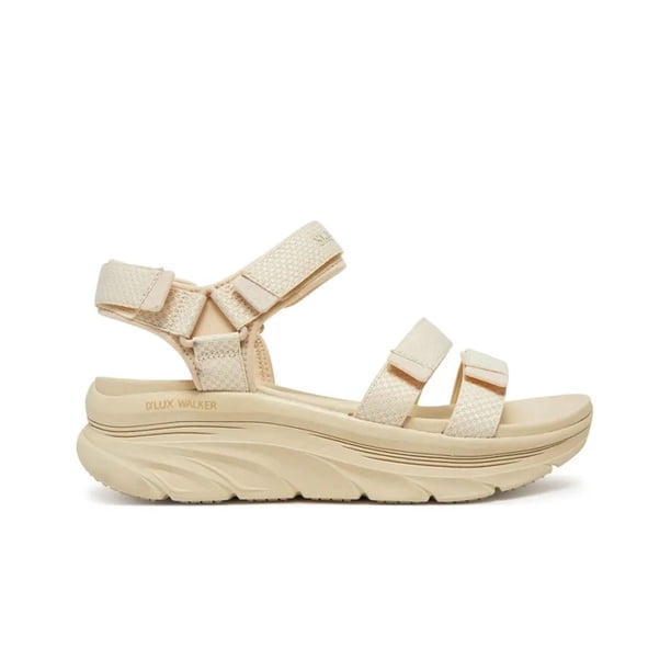 Sandalias Urbanas Mujer Skechers D'Lux Walker Beige