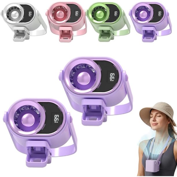 Ventilador clip coche aire acondicionado USB recargable LED 360° rotación coche oficina camping