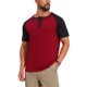thumbnail image 4 of INSPIRE CHIC Camisas Henley de Manga Corta con Bloque de Color y Botones para Hombre M Burdeos, 4 of 5