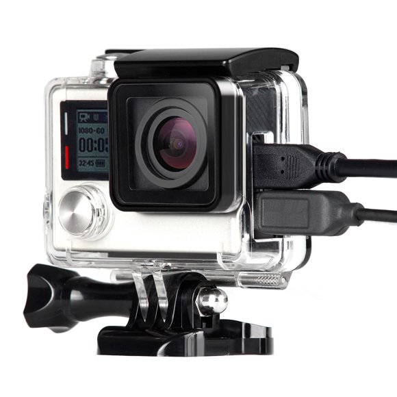 Funda Skeleton SOONSUN para GoPro Hero 4/3+ con puerta trasera táctil