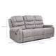 thumbnail image 3 of Sofá Reclinable 3 Cuerpos Gris Moderno Verona 6035SGR, 3 of 7