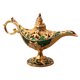 thumbnail image 1 of Lámpara Aladdin Genie Wishing Light Party Adorno Para El Hogar Golden Green, 1 of 5