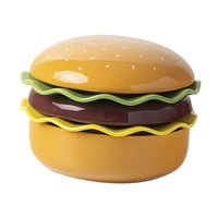 Magideal - Juego De Vajilla De Cerámica De 5 Piezas, Diseño De Hamburguesa, Apto Para Microondas, Regalo De Inauguración De La Casa, Juego De Platos Y Cuencos De