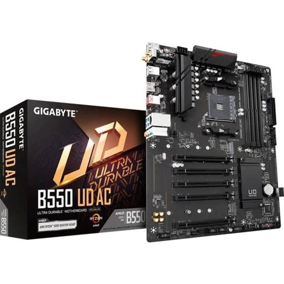 Placa Madre GIGABYTE B550 UD AC GAMING, Socket AM4, 4x DDR4, HDMI, PCI-e 4.0, 2x M.2, Q-Flash, ATX
