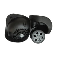 Magideal - Ruedas Para Maletas De Viaje, Ruedas De Carro, Ruedas De Doble Hilera De 3,5 Pulgadas De Altura, Instalación Conveniente, Piezas De Reparación, 2 Uds. Negro