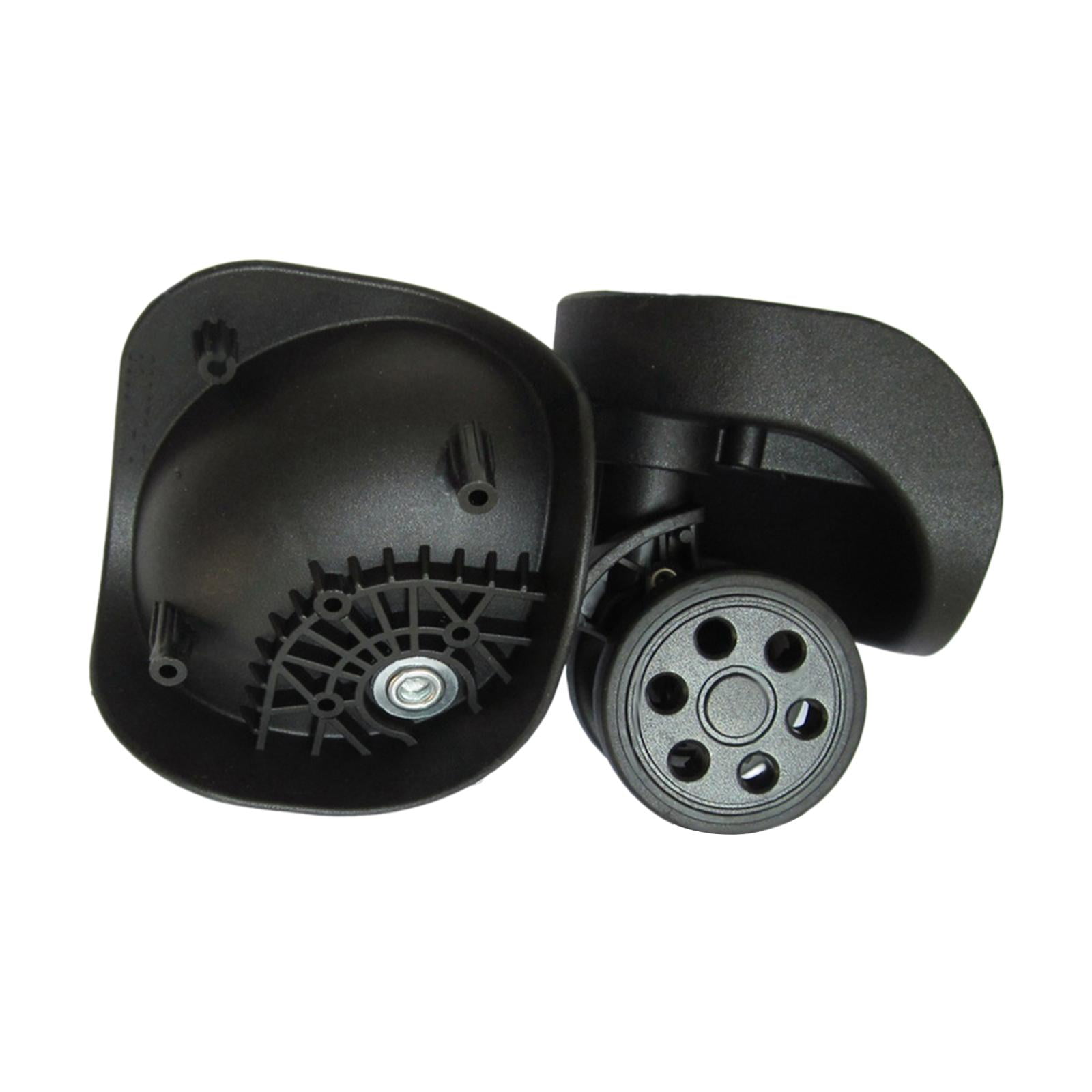 Magideal - Ruedas Para Maletas De Viaje, Ruedas De Carro, Ruedas De Doble Hilera De 3,5 Pulgadas De Altura, Instalación Conveniente, Piezas De Reparación, 2 Uds. Negro