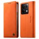 thumbnail image 1 of Funda Billetera de Cuero para [Xiaomi POCO X6 5G], Bloqueo RFID, Tarjetas y Soporte Naranja, 1 of 5