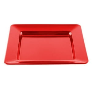 Imahe - Plato Cuadrado Melamina Roja 30X30 Cm