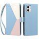 thumbnail image 3 of Cartera Plegable para Motorola Moto G73, PU Tricolor con Ranuras, Azul Claro, 3 of 6