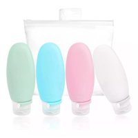 Genérico - Pack 4 Botellas De Viaje De Silicona Frasco Dispensador