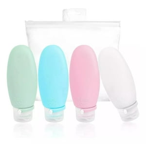 Genérico - Pack 4 Botellas De Viaje De Silicona Frasco Dispensador