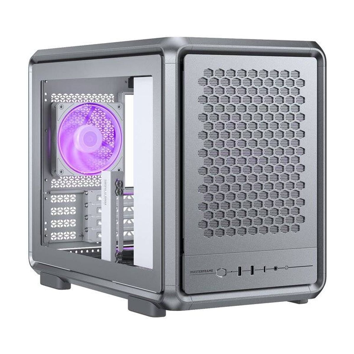 Gabinete Cooler Master Masterframe 400 Mesh, Diseño Freeform 2.0, M-atx, Mini-itx, Blanco