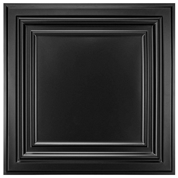 Plafones Art3d de PVC negro, 60 x 60 cm, paquete de 12