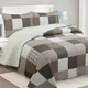 thumbnail image 2 of Cubrecama Quilt Sherpa 2pl - Varios Modelos W.m G Café Chocolate Gris Y Beig Cuadros Tipo Patchwork, 2 of 3