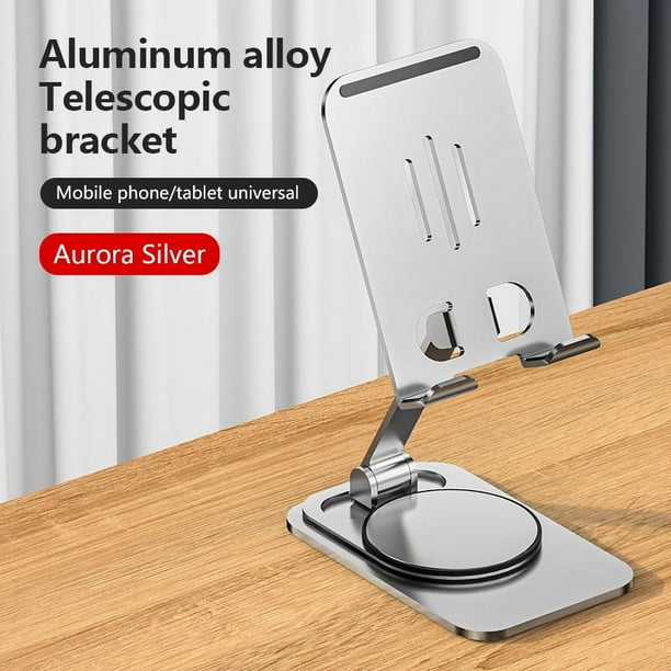 Portable Aluminum Phone Stand for Desk - Compatible with Smartphones and Tablets - Sturdy and Durable
