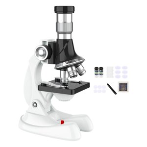Magideal - Juguete Científico De Microscopio Para Niños, Kits De Vástago De Aumento De 100X 600X 1200X, Juguete De Experimento Científico Para Niños Y Niñas De 5