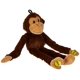 thumbnail image 4 of Juguete de peluche para múltiples mascotas que se balancean en forma de mono Safari con 5 chirriadores, 4 of 9