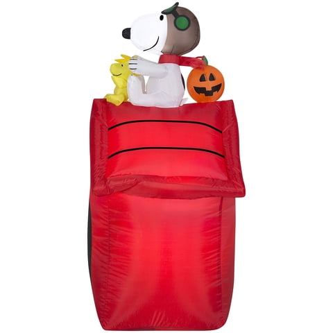 Decoración Hinchable Gemmy Airblown Snoopy Red Barron De 1,07 M