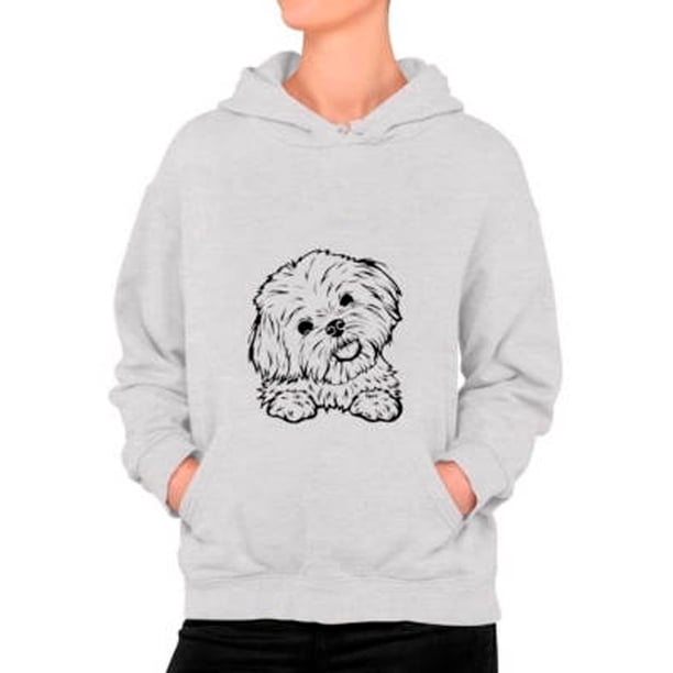 Poleron Estampado Perro Bichon Frise Dog Moda Mujer