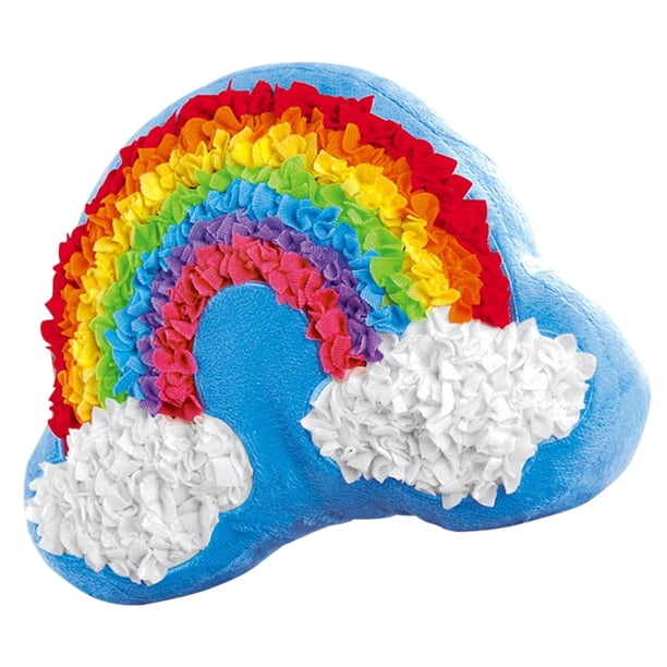 Dibujos animados de artesanal almohada kits de bricolaje artes y manualidades sin necesidad de coser muñeca para juguetes educativos niñas niños , nube arcoiris