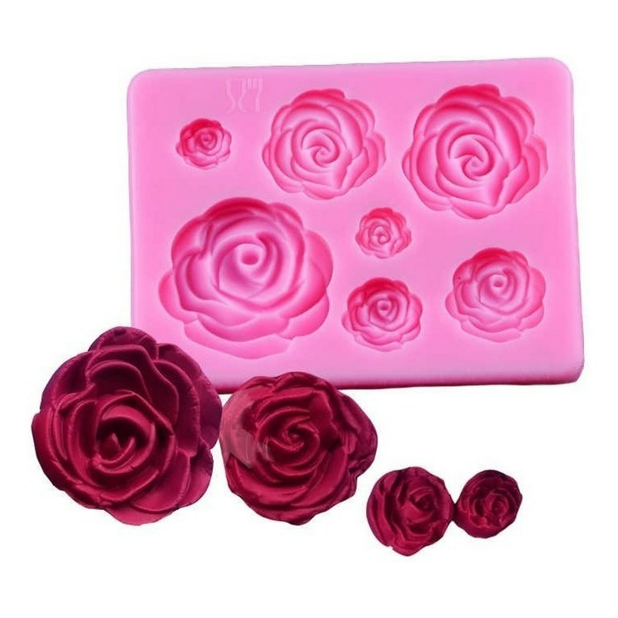 Genérico - Molde De Silicona Molde Rosas Molde Fondant Rosas 7 Cavid