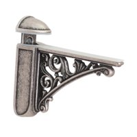 Bothyi - Soporte De Estante De Vidrio De Repuesto Estilo Barroco Para Montaje En Pared Para Baño, Color Plata Antigua