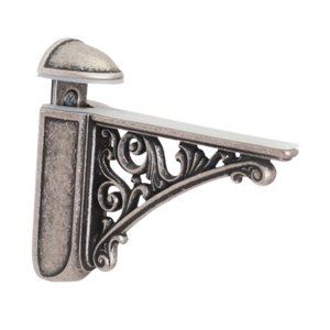 Bothyi - Soporte De Estante De Vidrio De Repuesto Estilo Barroco Para Montaje En Pared Para Baño, Color Plata Antigua