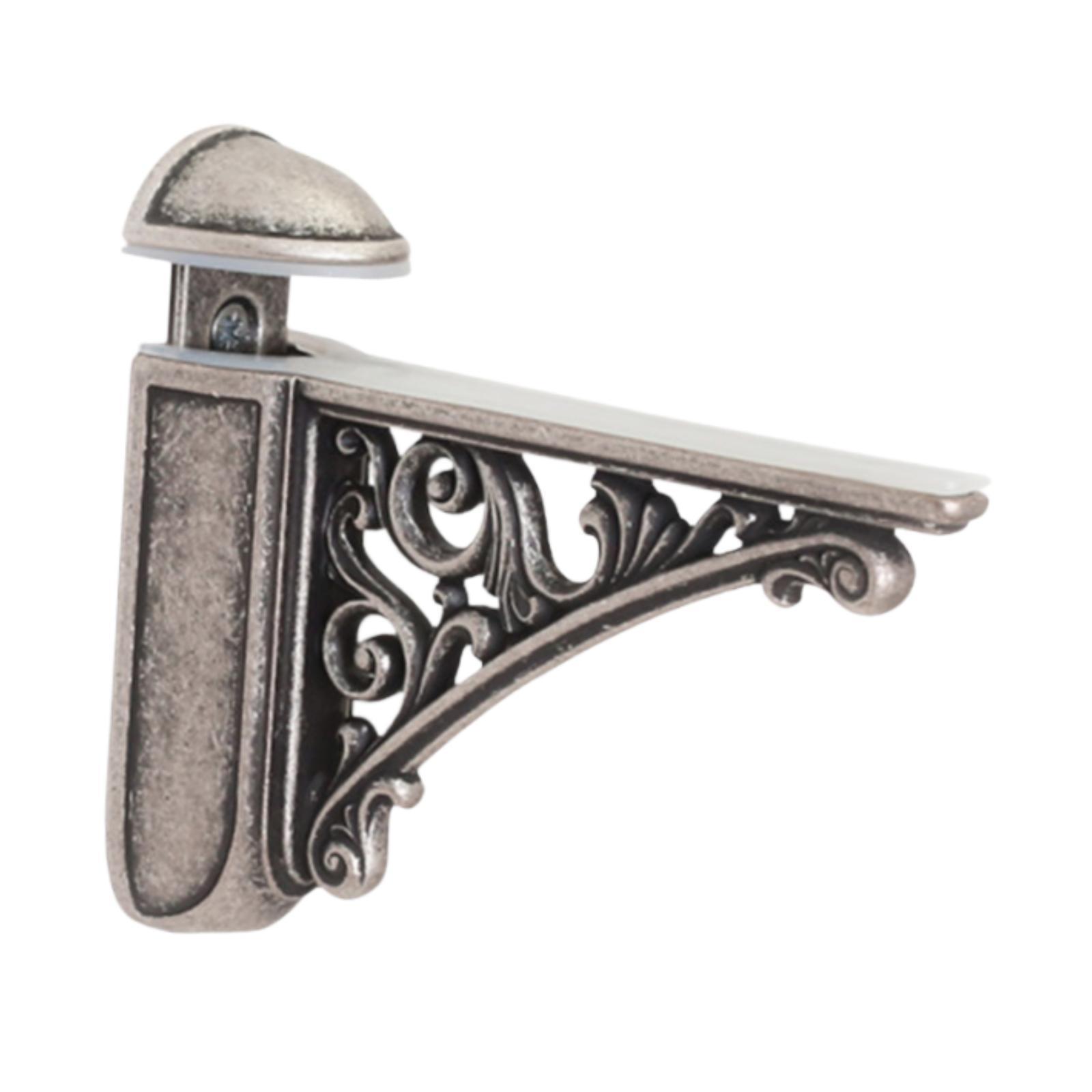 Bothyi - Soporte De Estante De Vidrio De Repuesto Estilo Barroco Para Montaje En Pared Para Baño, Color Plata Antigua