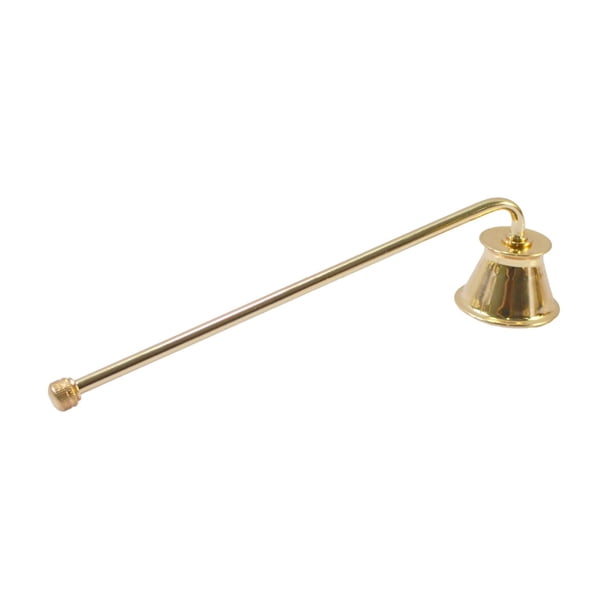 Herramienta para rapé de velas, extintor de velas con mango largo, herramienta de mano, cubierta de extinción de mecha decorativa para amantes de las , Dorado