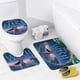 thumbnail image 4 of Deseo-theme 4-Piece Shower Curtain Set with Rugs, Waterproof Bathroom Decor Set Includes Bath Mat, U-Shaped Rug, Toilet Lid Cover and Curtain with Hooks, 4 of 6