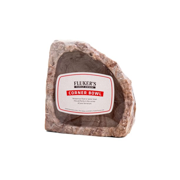 Cuenco de esquina para reptiles con forma de comida y agua Fluker's, tamaño mediano, 6