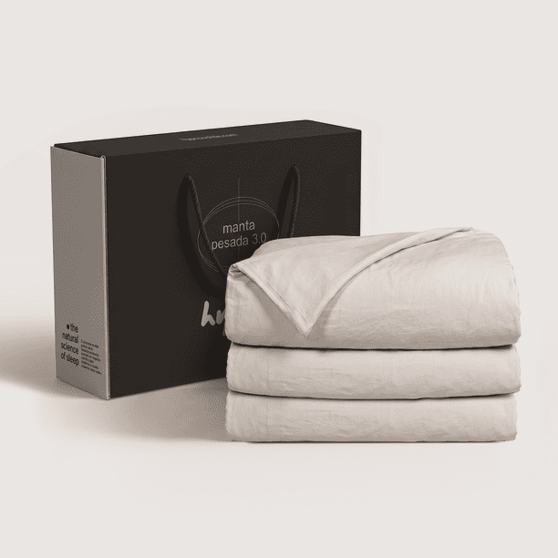 Manta Pesada 3.0 + Funda 100% Bambú | 1 Plaza | 6.6 Kg | Gris | Hypnos