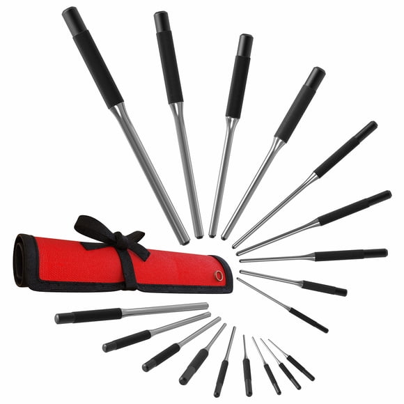 Juego de perforadoras Tuffman Tools, 9 piezas, Craftsman, con bolsa para herramientas