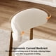 thumbnail image 3 of Dining Chairs Set of 4, Metal Kitchen Chairs with Modern Fabric Upholstered for Dining Room, Beige, 3 of 3