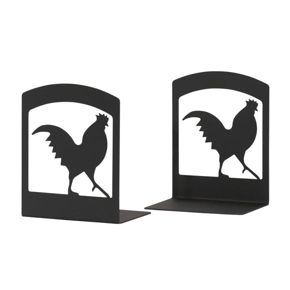 Book Ends Village, diseño de gallo de hierro forjado
