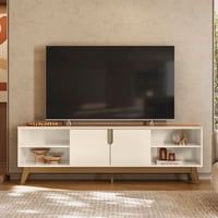 Exit - Rack Tv Beige/Nogal Para Tv Hasta 75""