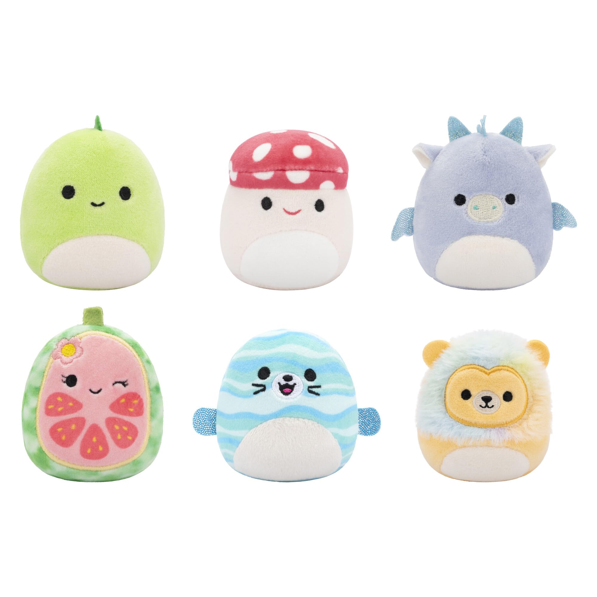 Juguete De Peluche Squishmallows Original Micromallows, Paquete De 6