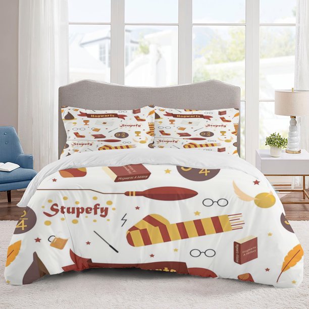 Harry potter Bedding Sets Cartoon Duvet Cover Lightweight 3 Piece Bet Sets for Kids Boys Girls