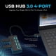 thumbnail image 2 of Hub USB SABRENT de 4 puertos USB 3.0 con interruptores de alimentación y adaptador, 2 of 9