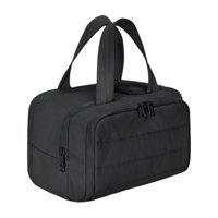 Magideal - Bolsa De Aseo De Viaje Organizador Neceser Estuche Cosmético Impermeable De Poliéster Con Bolsillos Elásticos Y Cremalleras Adecuado Para Mujeres Y Negro
