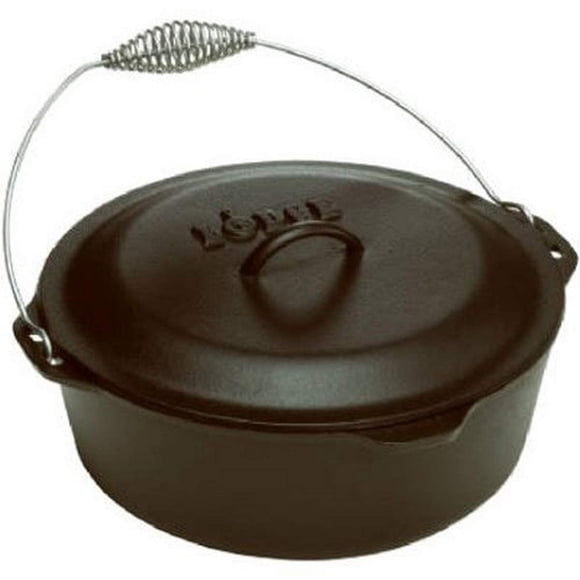 Dutch Oven Lodge, hierro fundido previamente sazonado, 7 cuartos de galón, negro